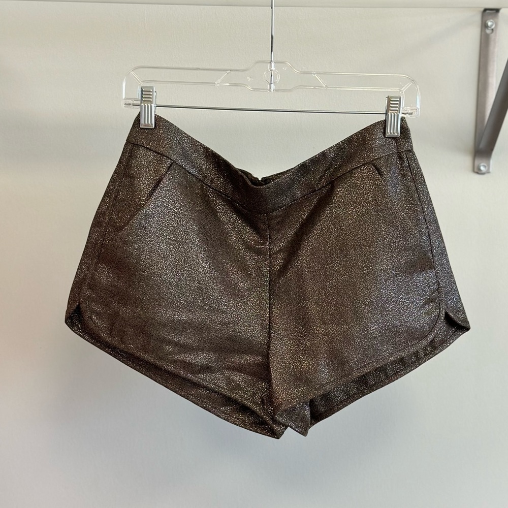 French Connection Brown Shimmer Shorts